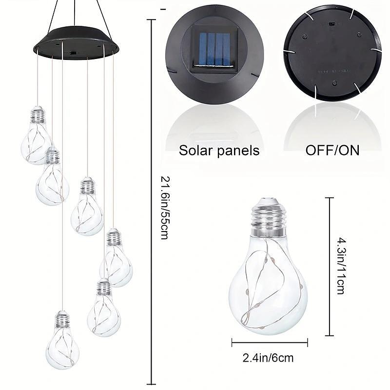 aurinko tuulikellot ulkovalot ulkona roikkuvat aurinkovalot tuulikello naisille mummoäiti syntymäpäivä tuulikellot joulukoristeita ulkopuutarhaan parvekkeelle makuuhuoneen piha 2025 - $17.99 –P3