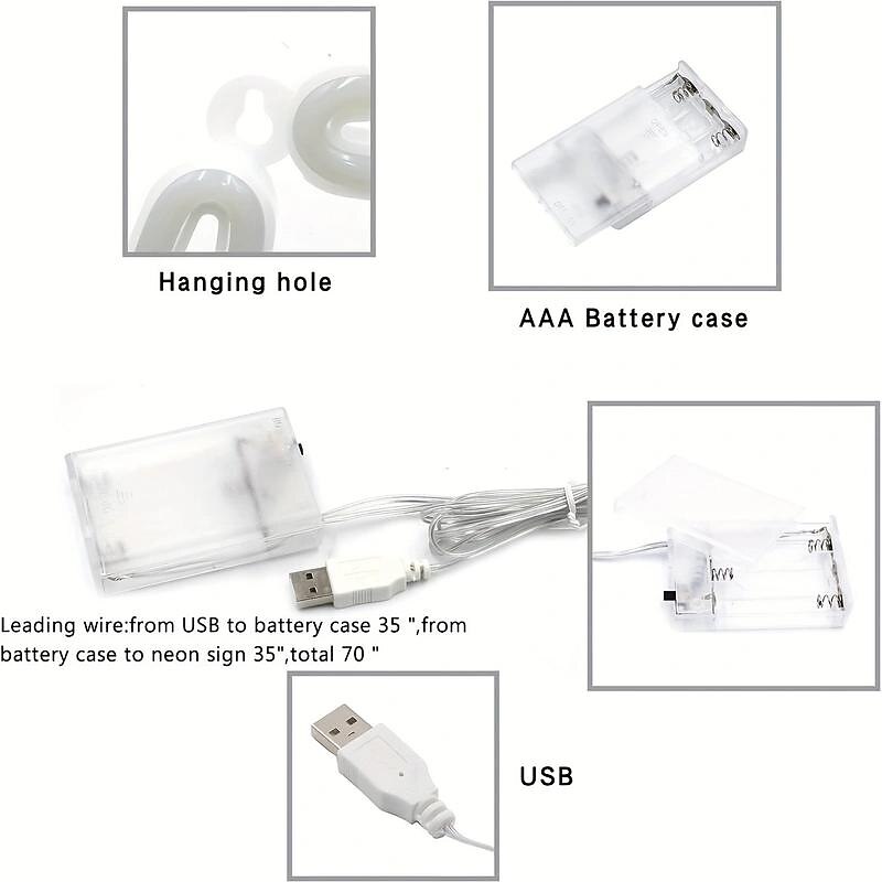 Roze hart neonlicht batterij of USB gevoed LED neonlicht feest decoratie licht tafel en muur decoratie licht meisjeskamer slaapzaal huwelijksverjaardag thuisdecoratie 2026 - $14.49 –P3