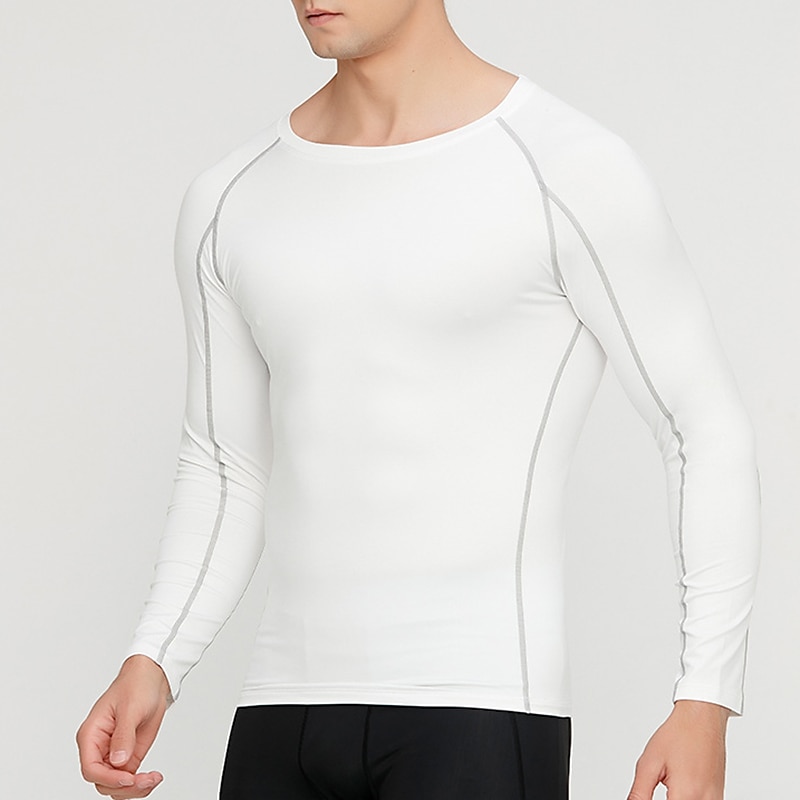 Per uomo maglietta Maglia da palestra Maglia a compressione Camicia fitness Top da uomo Girocollo Manica lunga Sportivo Da mare Per uscire Casual / quotidiano Asciugatura rapida Traspirazione del del 2025 a $15.49 –P9