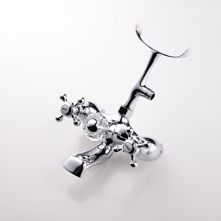 Badekarskran - Moderne Moderne galvanisert Romersk kar Keramisk Ventil Bath Shower Mixer Taps 2026 - $660.89 –P4