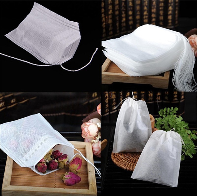 100pcs Disposable Tea Bags Non-Woven, Transparent, And Perfect For Spices! for Hotels,Restaurant, Bulk Kitchenware&Tableware 2025 - $8.99 –P3