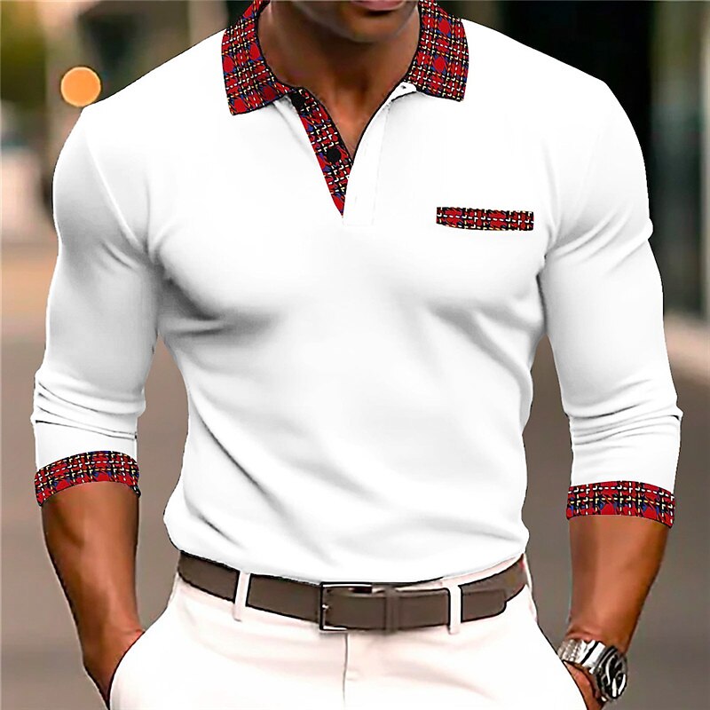 Derby del Kentucky Per uomo Quadri Polo a maglia intrecciata Polo da Golf Manica Lunga Magliette polo Collo ripiegato Affari All'aperto Abbigliamento casual alla moda Casual Quotidiano 3D Stampato del 2026 a $25.99 –P3