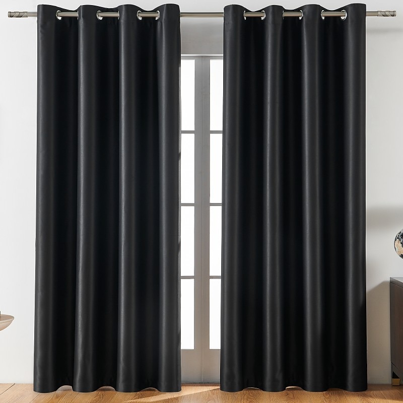 Cortina blackout cinza com 1 painel, cortinas com isolamento térmico para quarto e sala de estar, série ikea de 2025 por $19.99 –P12