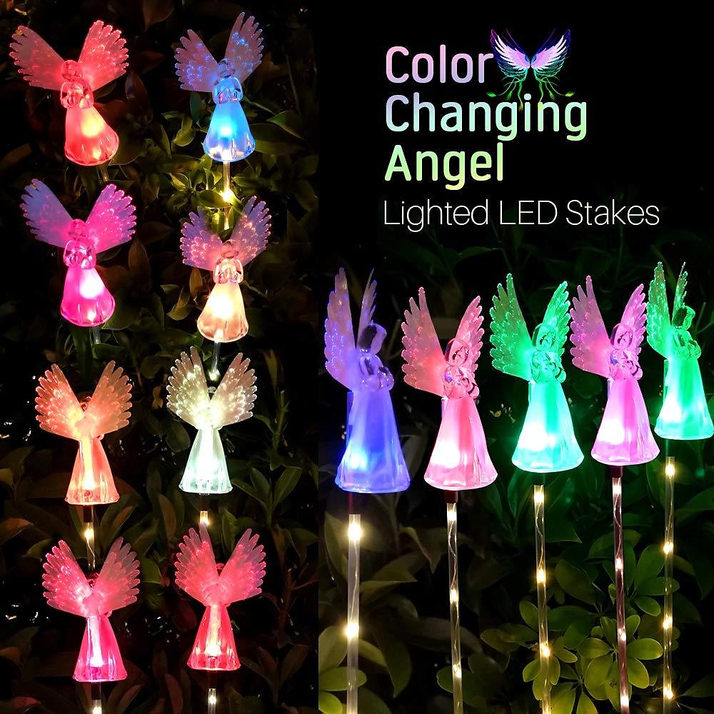 Solar Angel Lights  Solar Powered Garden Light, Decorative Outdoor Gift for Mom, Patio & Cemetery Decor, 2026 - $12.99 –P4