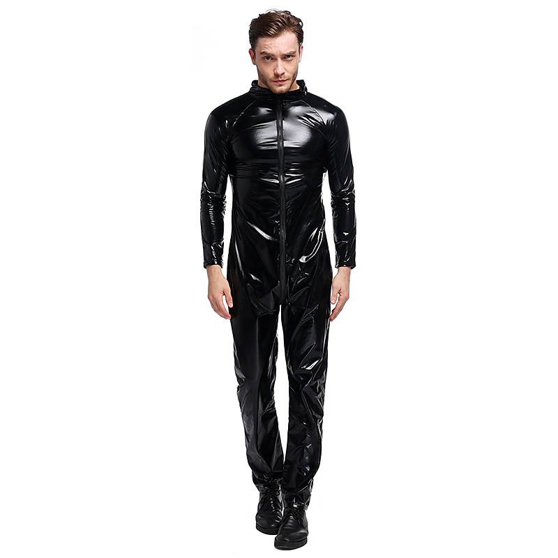 Zentai öltöny Szerepjáték Jelmezek Cicaruha Farsangi jelmez Overall Férfi Női Beépített stílus Tömör szín Spandex Latex Ruha mert Farsang Felnőttek 2025 - $29.99 –P1