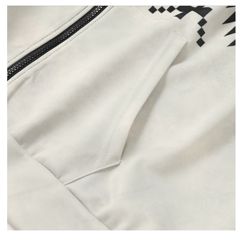Herren Stammes Grafik-Drucke Hoodie Sweatshirt Kapuze Hoodies Pullover Kapuzenpullover mit Reißverschluss Langarm Sweatshirt mit Kapuze Mit Kapuze Sport 3D-Druck Festtage Urlaub Strassenmode Weiß Blau 2025 - $30.99 –P5