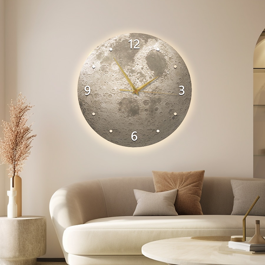lâmpada de parede relógio 40/60/80cm branco quente decoração de casa moderna lâmpadas de parede led compatíveis com estudo sala de estar cabeceira quarto 110-240v de 2025 por $215.69 –P9