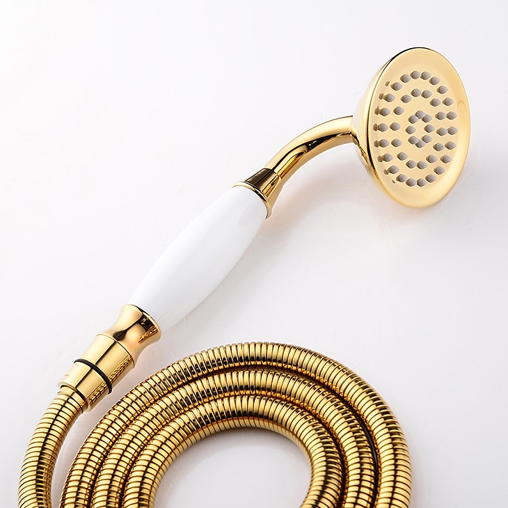 Badekarskran - Moderne Moderne galvanisert Romersk kar Keramisk Ventil Bath Shower Mixer Taps 2026 - $660.89 –P16