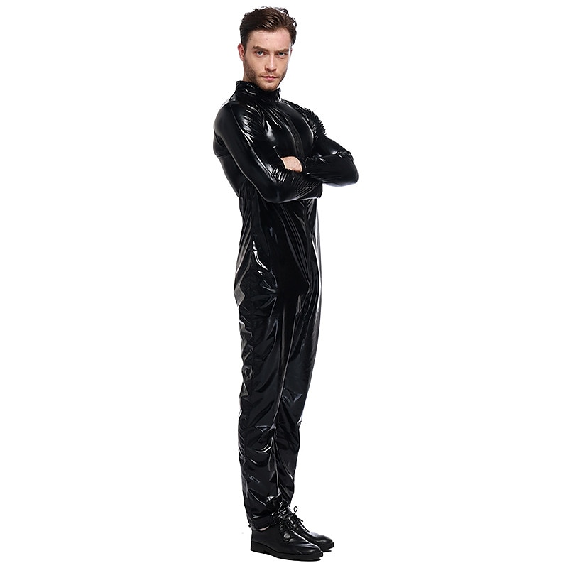 Zentai öltöny Szerepjáték Jelmezek Cicaruha Farsangi jelmez Overall Férfi Női Beépített stílus Tömör szín Spandex Latex Ruha mert Farsang Felnőttek 2025 - $29.99 –P4