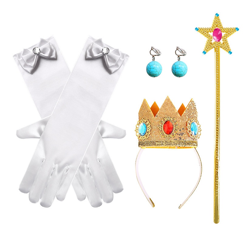 Combinación de joyas biqi de princesa melocotón rosa, accesorios de princesa melocotón súper melocotón para niños 2025 - $12.99 –P19