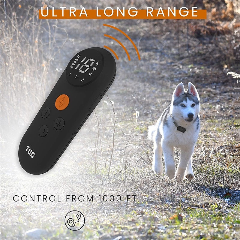 2025年 充電式リモコン付き犬の訓練用首輪 3 つの訓練モード ビープ振動 & 耐衝撃防水Eカラー  コレクション – $53.99 –P5