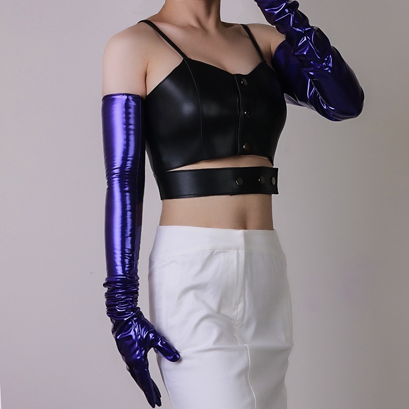 Opernhandschuhe Lange Handschuhe Abendhandschuhe Lange Handschuhe Sexy Punk & Gothic PU (Polyurethan) Für Scheibe Cosplay Karneval Damen Modeschmuck Modeschmuck 2025 - $30.99 –P29