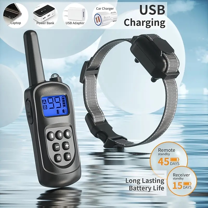Dog Training Collar No Shock 2000ft Range Vibrating Dog Collar IPX7 Waterproof Vibration Collar For Dogs No Shock/Prong Dog Collar With Remote For 11-110 Lbs All Breeds 2026 - $56.99 –P4