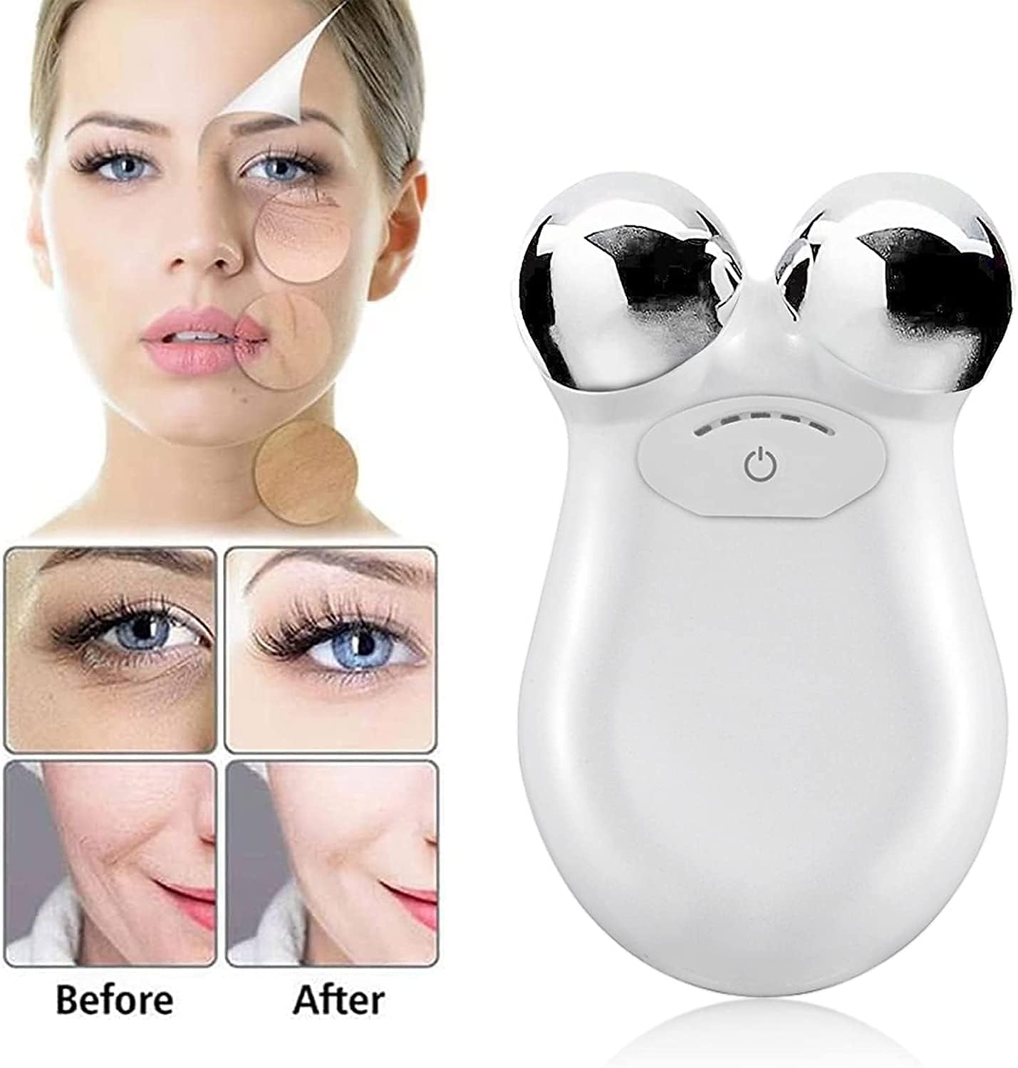 apparaat voor gezicht en hals, microstroom gezichtsapparaat anti-aging en rimpelverminderaar huidverjonging, microsculpt apparaat gezicht voor huidverzorging en massage 2025 - GBP £22 –P2