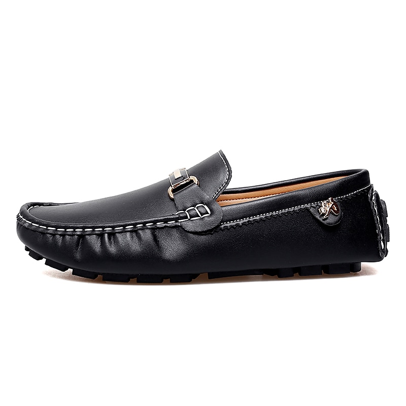 lyseblå kjøreloafers for menn - uformelle slip-on mokkasiner med metallspennedetaljer, komfortable sko for kjøring og hverdagsbruk 2025 - $54.99 –P1