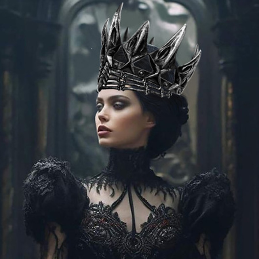 Rétro Vintage Punk & Gothique Médiéval Couronnes Princesse Reine Déguisement Homme Femmes Fantaisie Royal Halloween Mascarade Carnaval Halloween Mascarade Adulte Tiare de 2025 ? $17.49 –P11