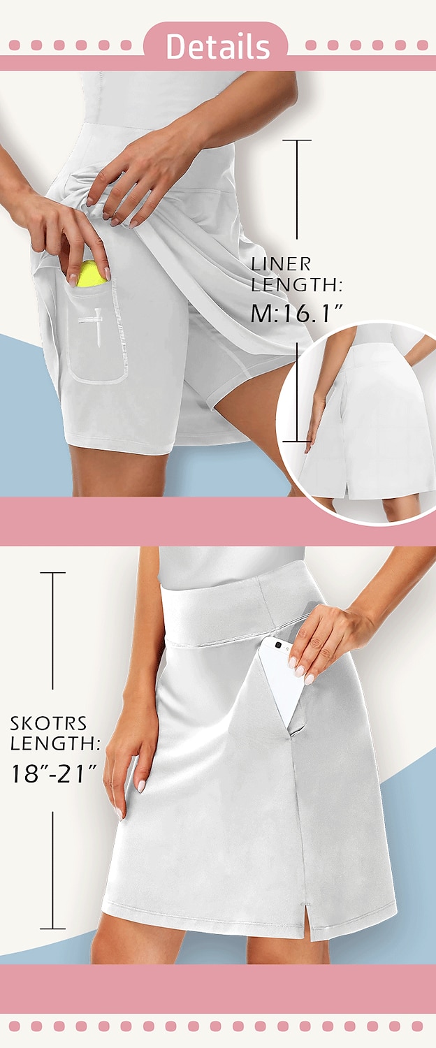 Femme Jupe de golf Blanche Bas Vêtements de golf pour femmes, tenues, vêtements de 2025 ? $24.99 –P2