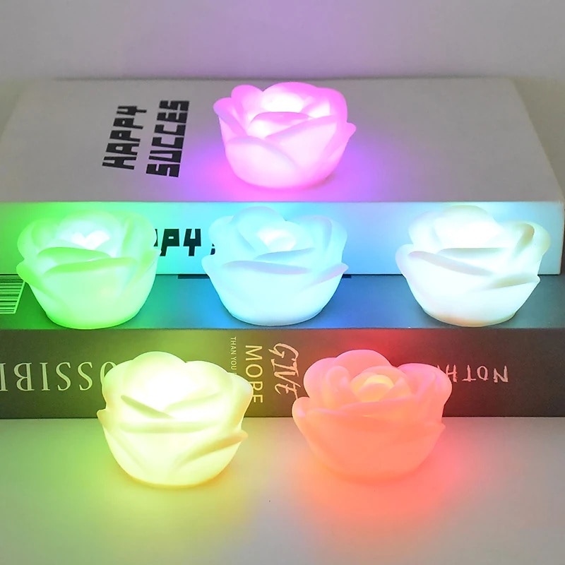 LED rose veilleuse vacances fête lumière rose saint valentin mariage lumière jardin décoration veilleuse rose. de 2025 ? $8.49 –P1