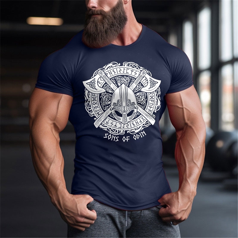 Ανδρικό Τ-Shirt Viking Graphic Γιοί του Όντιν Νορβηγική Μυθολογία Κοντομάνικο 2026 - $17.49 –P5