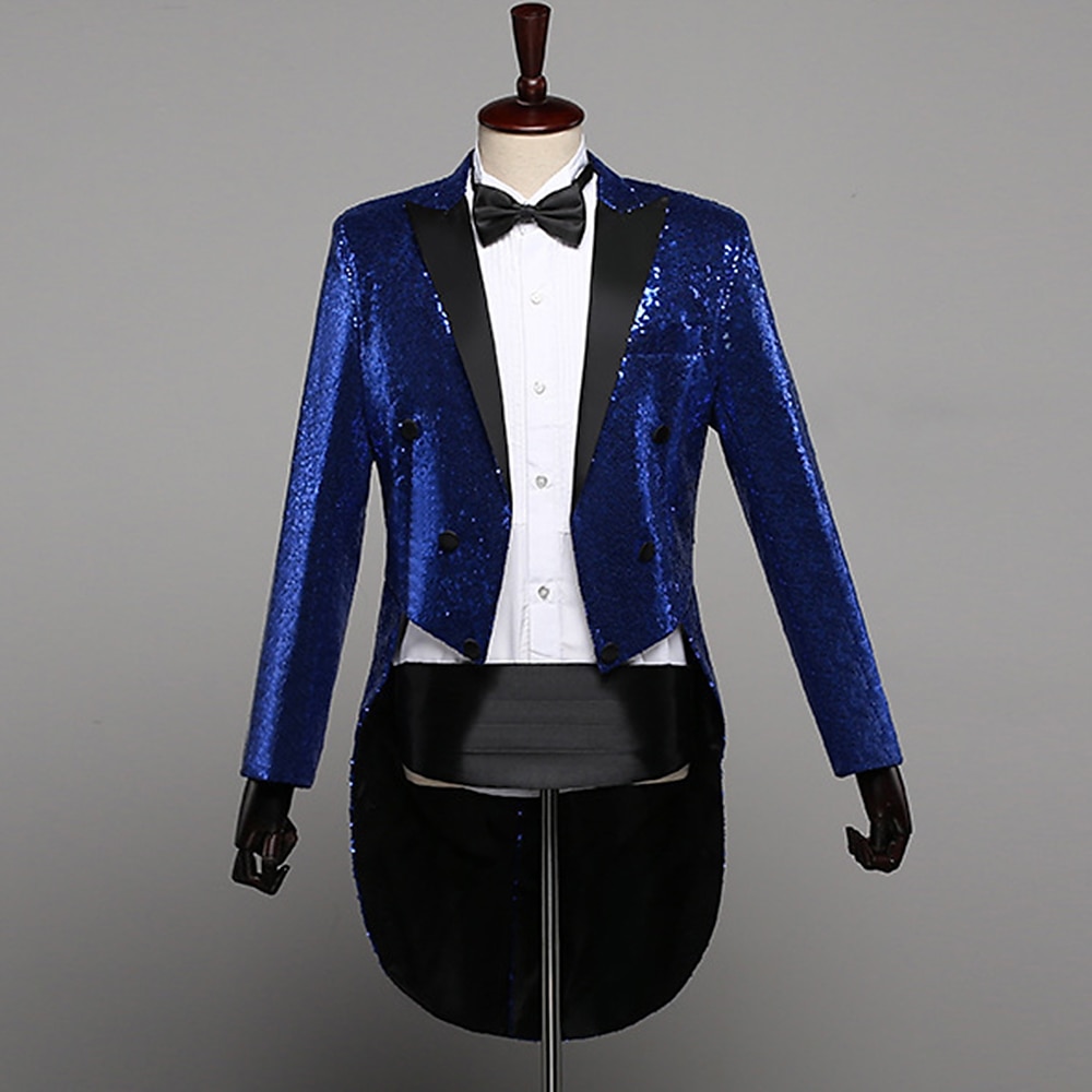 Retro Vintage Disco 1980s Tuxedo Suits & Blazers Tailcoat Disco Sequins Men's Masquerade Party / Evening Pride Parade Pride Month Adults' Coat 2025 - $71.99 –P1