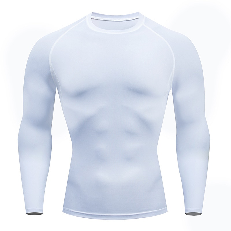 Per uomo maglietta Maglia da palestra Maglia a compressione Camicia fitness Top da uomo Girocollo Manica lunga Sportivo Da mare Per uscire Casual / quotidiano Asciugatura rapida Traspirazione del del 2025 a $8.99 –P3