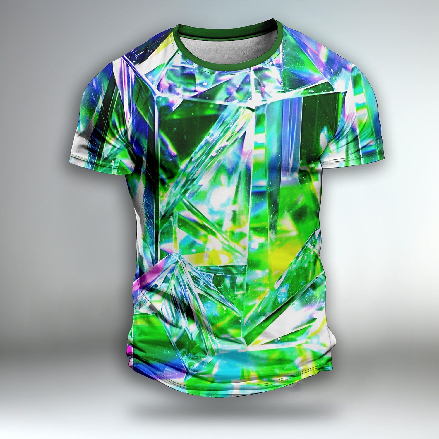 2025年 男性用 グラフィック 3D印刷 幾何学的な 視覚詐欺 半袖 Tシャツ 3Dプリント クルーネック シャツ 日常 デザイナー アーティスティック パーティー カジュアル 祝日 ライトグリーン バーガンディー ライトパープル 春夏 衣類 標準 S M L XL XXL XXXL  コレクション – $17.99 –P7