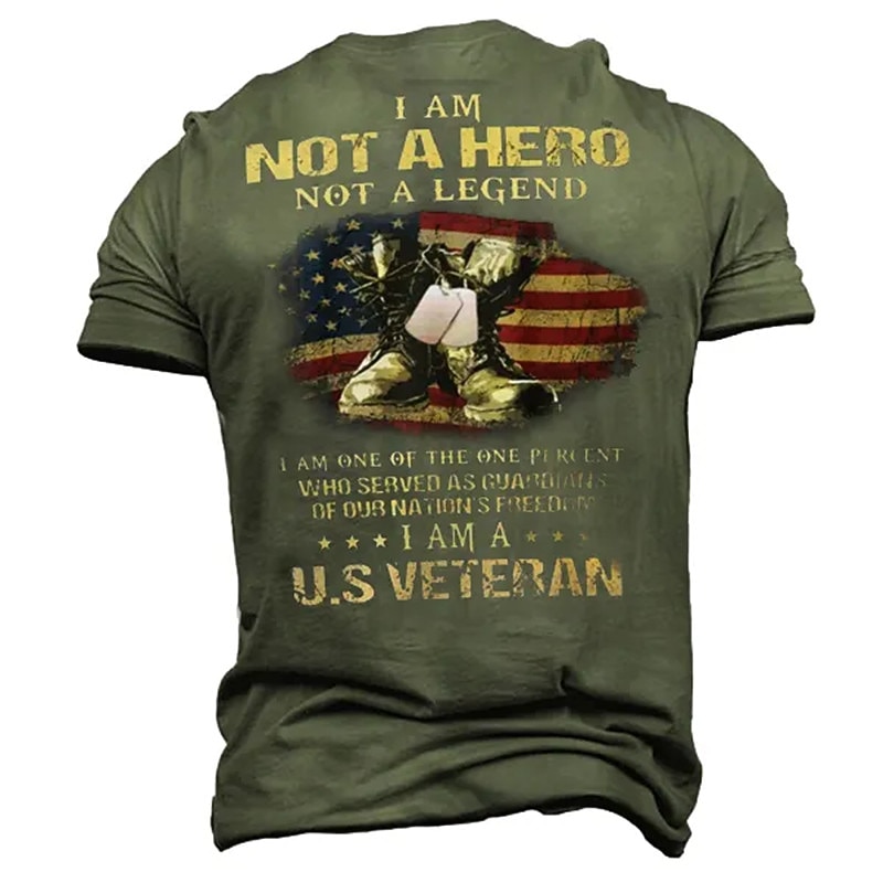 Mens US Veteran Graphic T-Shirt - Not A Hero Not A Legend, Guardian of Freedom, Patriotic Short Sleeve Tee 2026 - $17.49 –P2