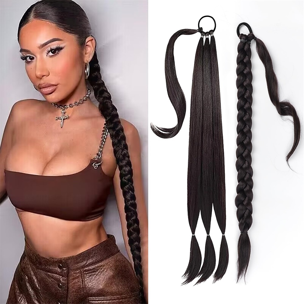 A cordoncino Code Soffice / Naturale / Facile da indossare Capelli sintetici Pezzo di capelli Estensione capelli Liscio 81 cm Da sera / Festa / Serata / Da tutti i giorni del 2025 a $13.99 –P7
