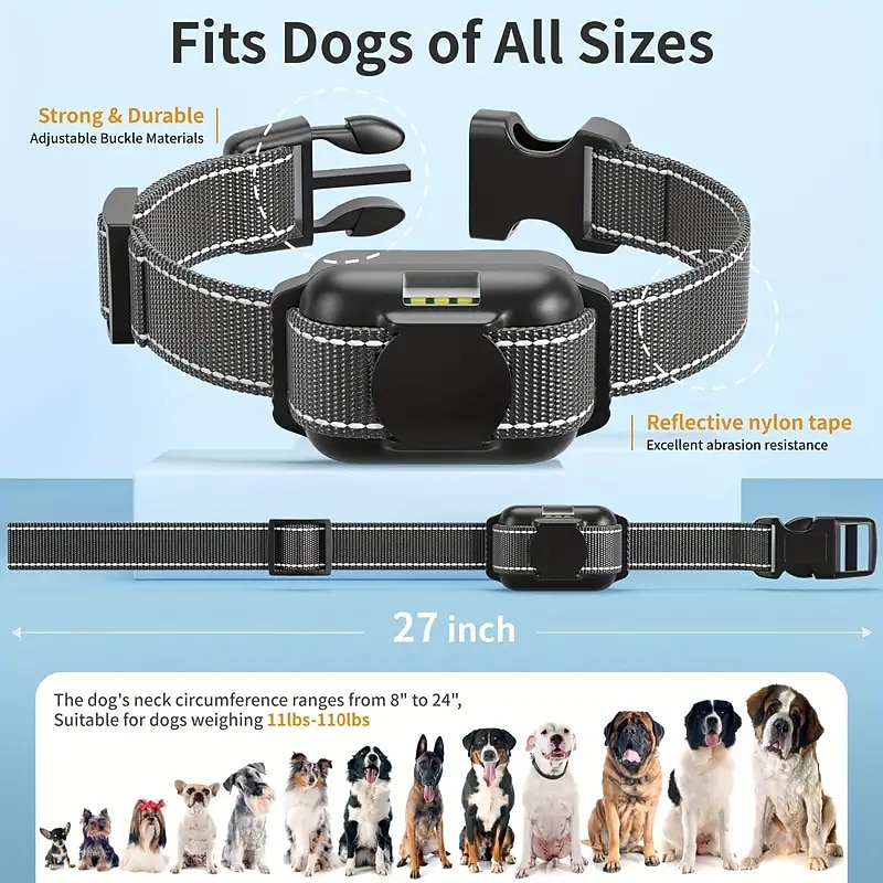 Dog Training Collar No Shock 2000ft Range Vibrating Dog Collar IPX7 Waterproof Vibration Collar For Dogs No Shock/Prong Dog Collar With Remote For 11-110 Lbs All Breeds 2026 - $56.99 –P7