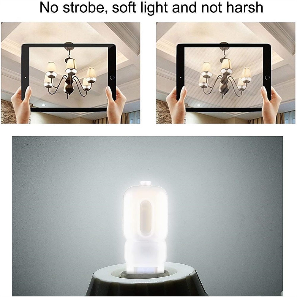 G9 LED Bulb 3000K Warm White/6000K White Light3/5W 30W/50W Halogen Equivalent G9 Bipin Base 360  Beam Corner Bulb for Home Lighting Clear Cover (5Pack) 2025 - $21.99 –P1