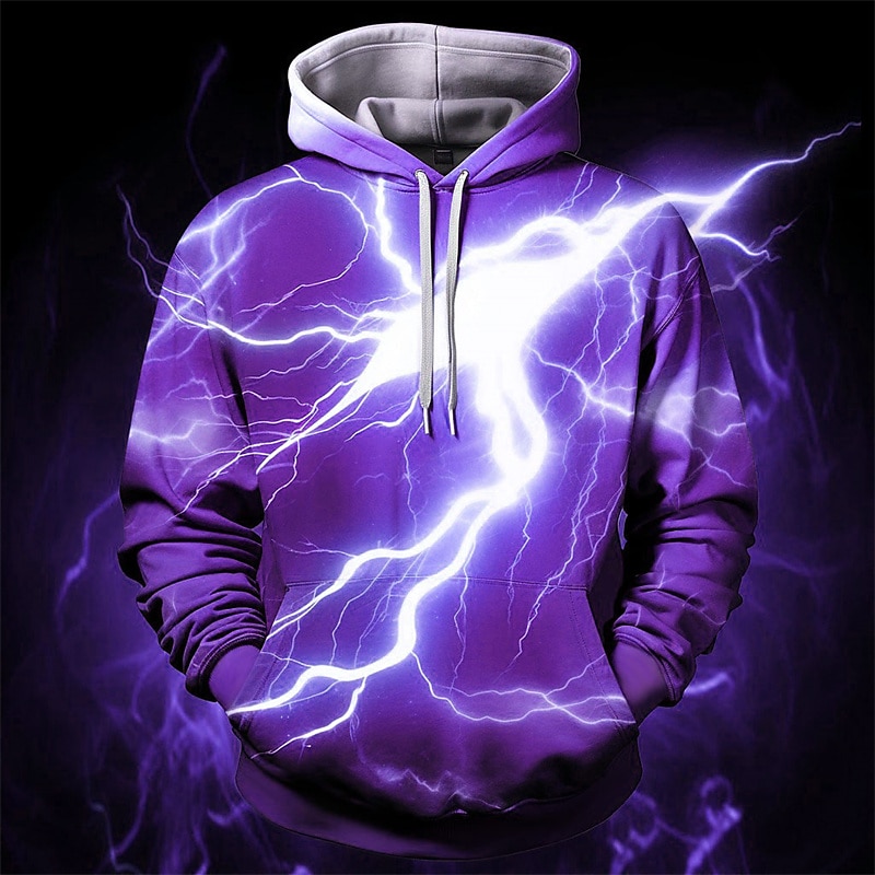Hombre Graphic Focos Sudadera Sudaderas Sudadera Manga Larga Sudadera con capucha Con Capucha Moda Impresión 3D Deporte Festivos Vacaciones Rojo Azul Piscina Estampado Bolsillo delantero Primavera 2025 - $31.99 –P1