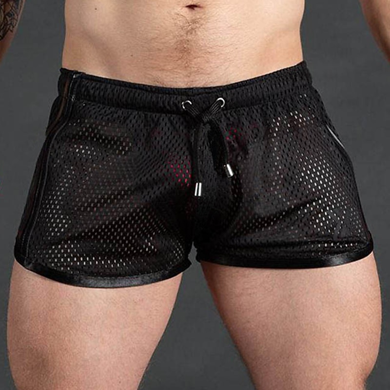 Men's Shorts Sunday Shorts Sports Going out Weekend Running Casual Drawstring Elastic Waist Striped Knee Length Gymnatics Activewear Black White Micro-elastic 2025 - $15.49 –P11