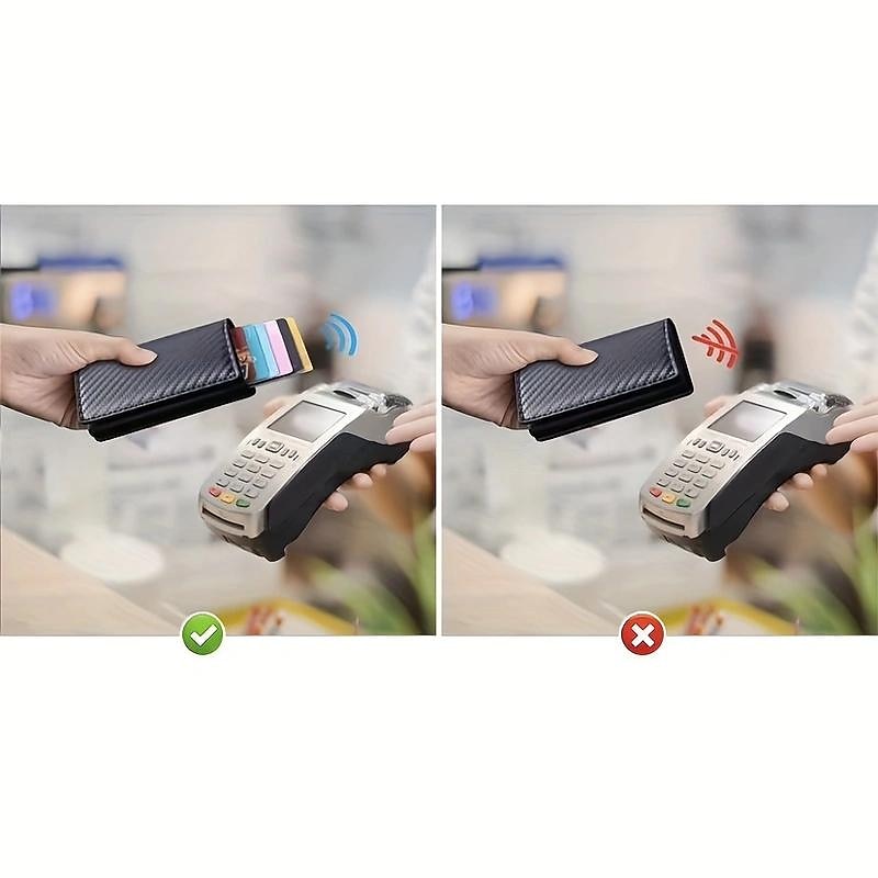 8-cards Men's Wallet Card Holder, Minimalist, RFID Anti-theft Scan Pop-up Aluminum Alloy Card Box 2025 - $8.99 –P7