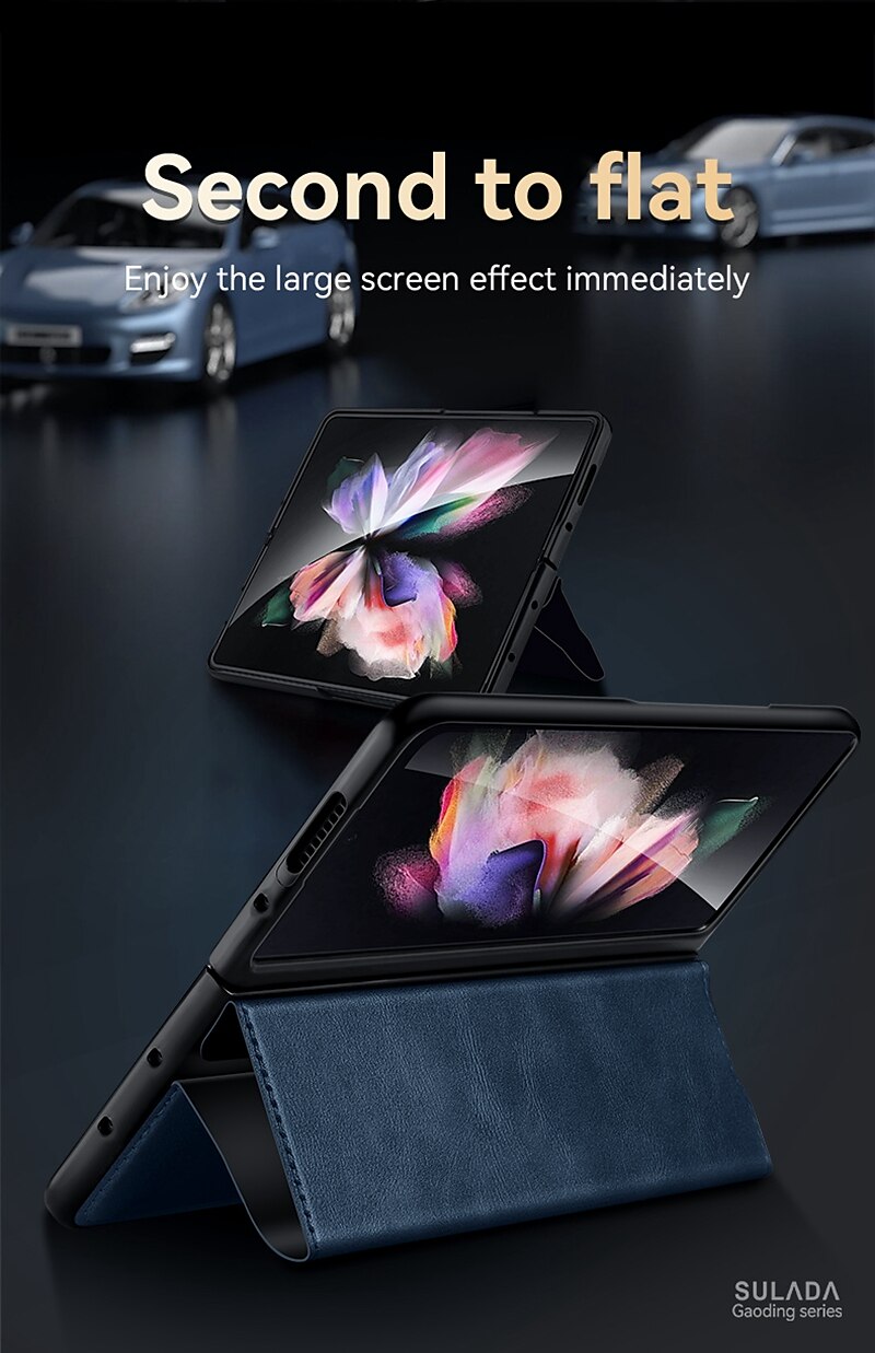 Phone Case For Samsung Galaxy Z Fold 6 Z Fold 5 Z Fold 4 Z Fold 3 Z Fold 2 Back Cover with Stand Holder Magnetic Shockproof Retro TPU PU Leather 2025 - $29.99 –P6