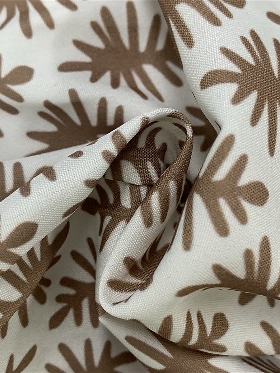 Damskie Sukienka midi Codzienne sukienki Sukienki w stylu boho Bohema Moda miejska Linia A Urlop Ulica Święto Luźna Kwiaty Długi rękaw W serek Khaki Lato Wiosna 2025 - $51.99 –P5