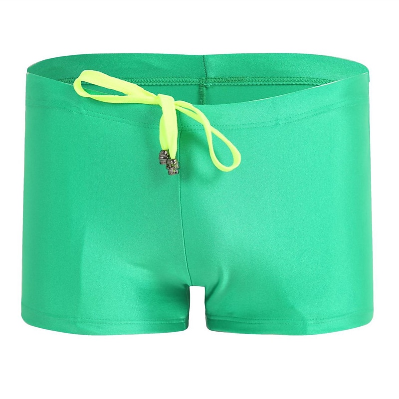 Men's Swim Trunks Swim Shorts Daily Beach Quick Dry Breathable Drawstring Elastic Waist Plain Short Sport Casual Activewear Black White Stretchy 2025 - $8.99 –P19