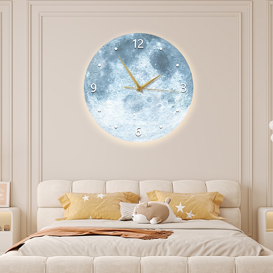 lâmpada de parede relógio 40/60/80cm branco quente decoração de casa moderna lâmpadas de parede led compatíveis com estudo sala de estar cabeceira quarto 110-240v de 2025 por $215.69 –P6