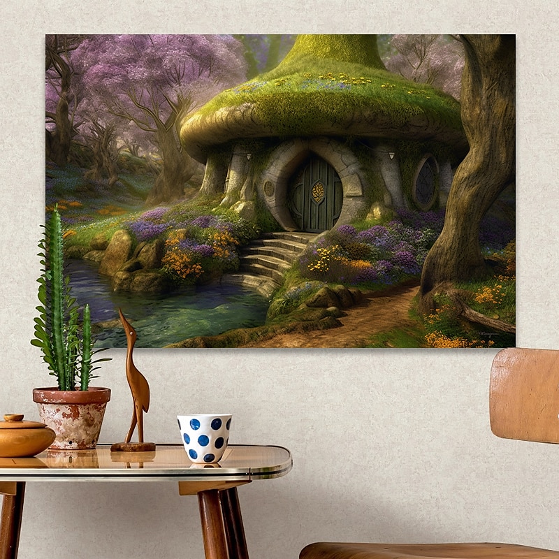 Toile d'art mural de paysage, imprimés et affiches de grotte d'arbre merveilleux, peinture en tissu décoratif pour salon, images sans cadre de 2025 ? $17.49 –P6
