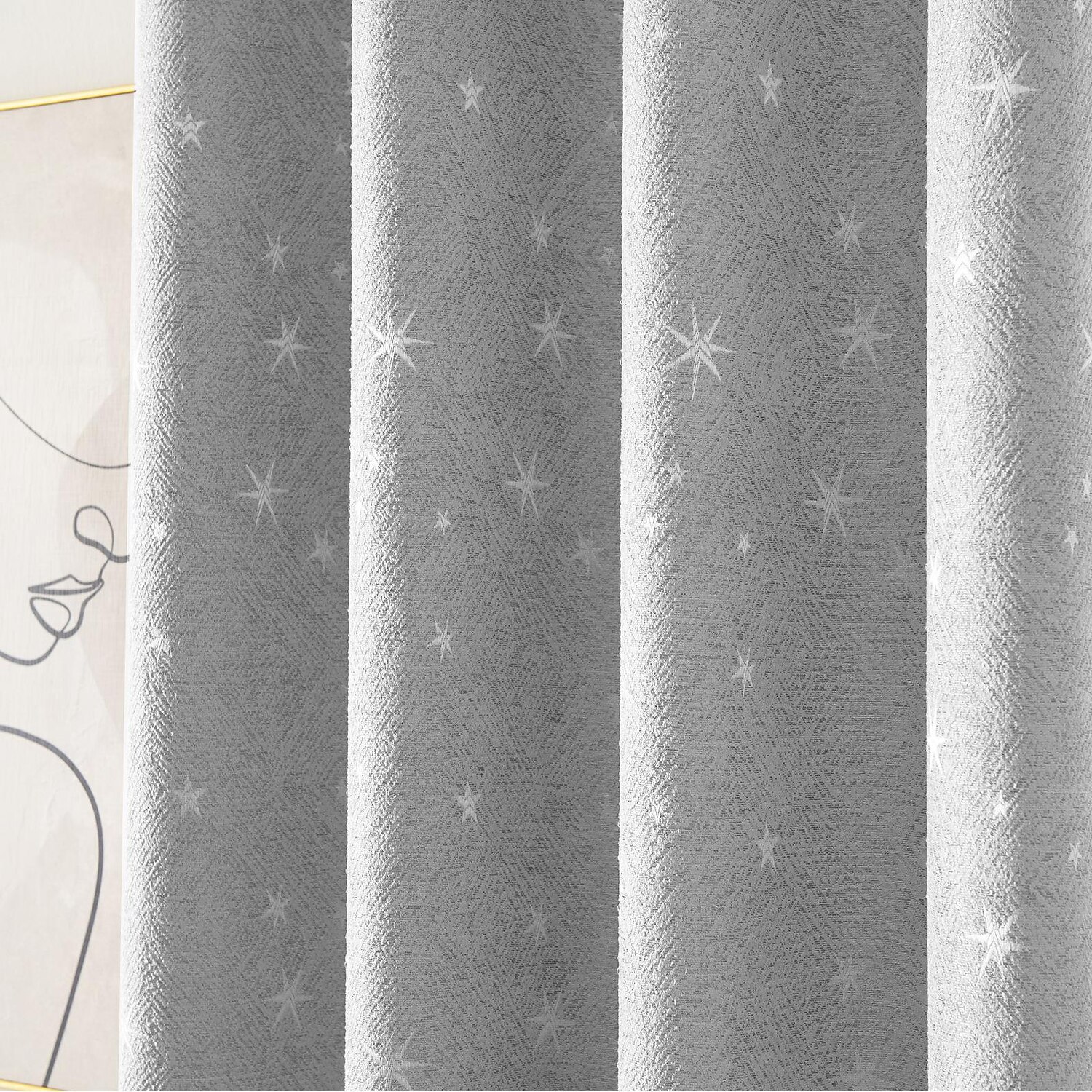 tende oscuranti per la camera da letto dei bambini tende a stella scintillanti color argento con isolamento termico per ragazzi e ragazze con occhiello antico trattamento finestra superiore tende a 1 del 2025 a $21.99 –P17