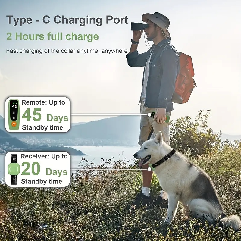 2026年 ペットの犬の電気首輪防水受信機犬の訓練首輪  コレクション – $54.99 –P7