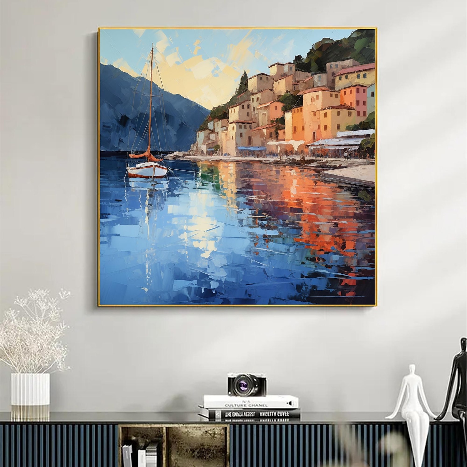 Handmade Oil Painting Canvas Wall Art Decor Original sailboat art Home Decor With Stretched FrameWithout Inner Frame Painting 2025 - $147.99 –P14