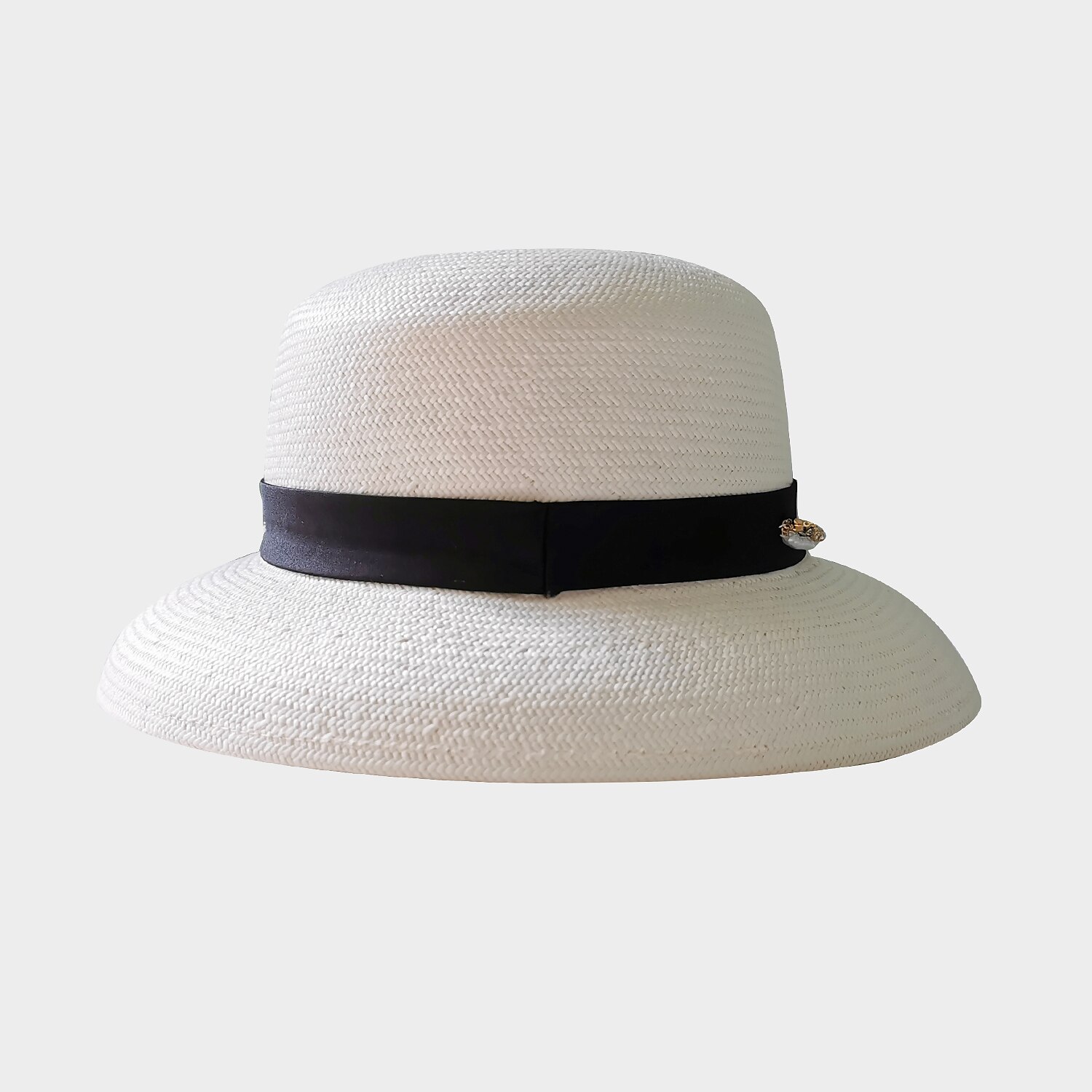 Hüte Eimerhut aus Polyesterfaser Strohhut Sonnenhut Hochzeit lässig elegant Hochzeit mit Bändern Perlen Kopfbedeckung Kopfbedeckung 2025 - $32.99 –P7