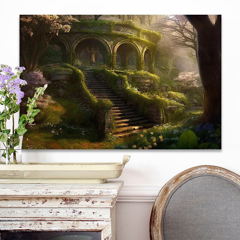 Toile d'art mural de paysage, imprimés et affiches de grotte d'arbre merveilleux, peinture en tissu décoratif pour salon, images sans cadre de 2025 ? $17.49 –P10