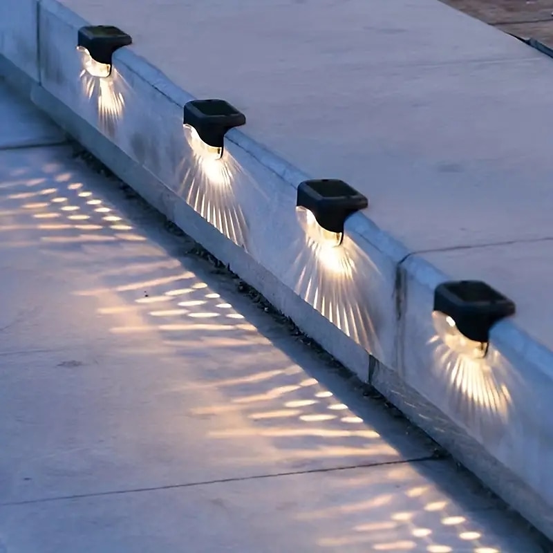 4 luci solari per esterni, impermeabili, cortile, giardino, scenografica villa, parco, balcone, scale, pareti e ringhiere decorate con luci notturne solari del 2025 a $17.99 –P6
