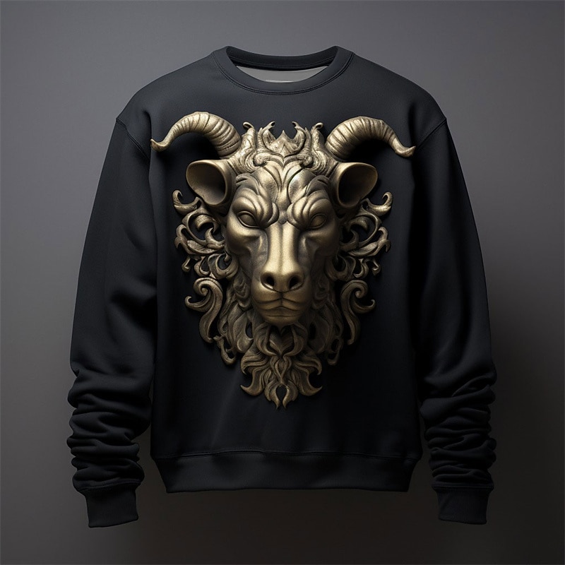 Herre Grafisk Dyr Antilope Gensere Genser for genser Langermet Genser Crew-hals Daglig Fritid Vintage retro 3D-utskrift Feriereise Ferie Ut på byen Trykt mønster Vår & Vinter 2025 - $29.99 –P4