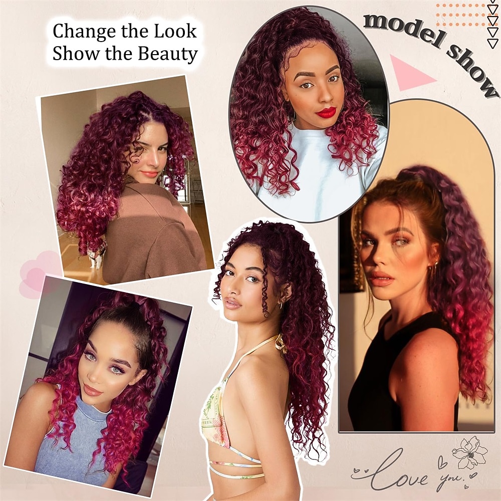 Ponytail Extension Drawstring Ponytail for Black Women Synthetic Long Curly Pony Tails Hair Extensions Clip in Ponytail 20 Inch Hairpiece 2026 - AU $18.49 –P14