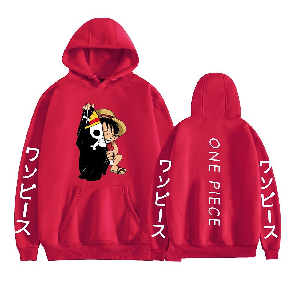 One Piece Monkey D.Luffy Roronoa Zoro Tony Tony Chopper Sweat à capuche Dessin Animé Manga Animé Poche avant Art graphique Pour Couple Homme Femme Adulte Carnaval Mascarade Estampage à chaud Casual de 2025 ? $29.99 –P6