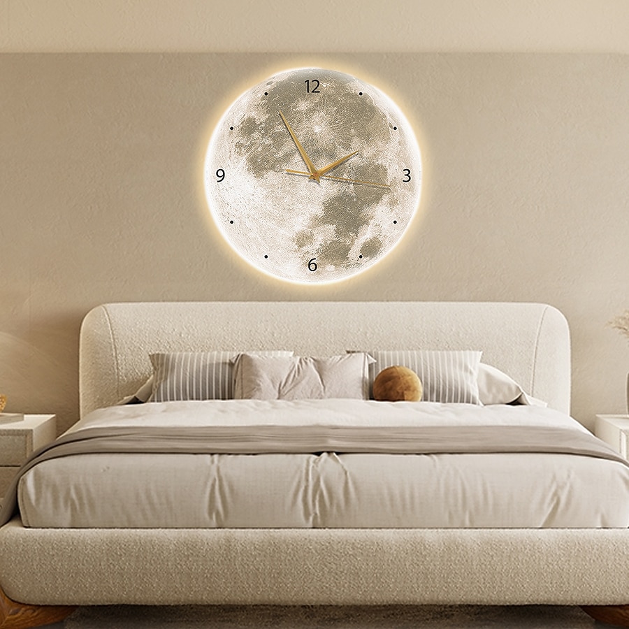 lâmpada de parede relógio 40/60/80cm branco quente decoração de casa moderna lâmpadas de parede led compatíveis com estudo sala de estar cabeceira quarto 110-240v de 2025 por $215.69 –P5