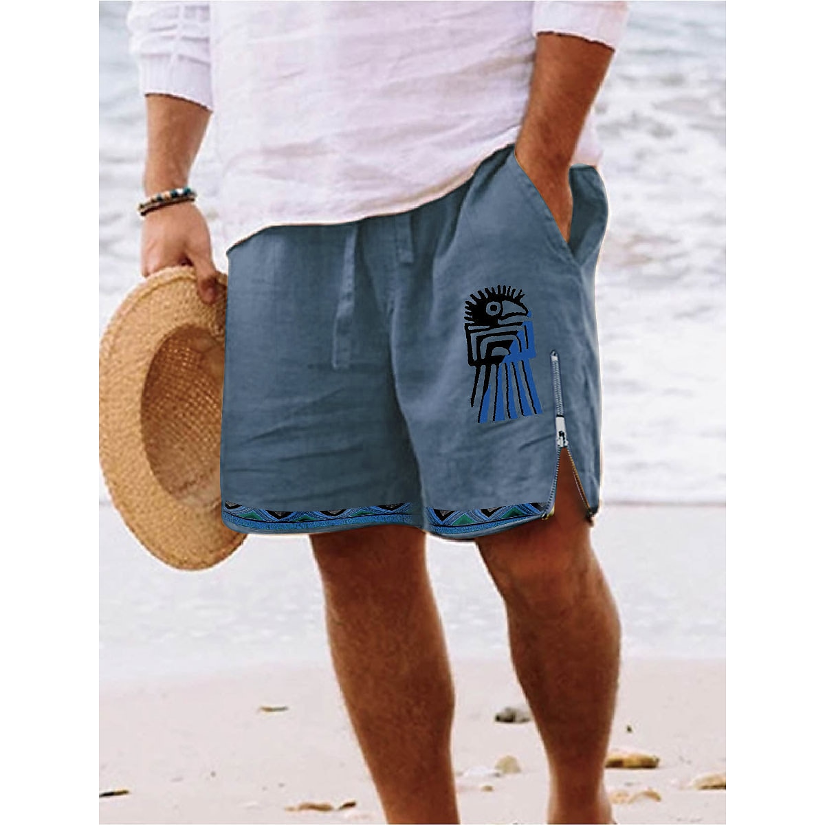 Homens Estampas Abstratas Bermuda de Surf Shorts de Natação Calção Justo de Natação Cintura Média Vintage Estilo Étnico Retro Vintage Casual Diário Feriado Zíper Bolsos Cintura elástica Designer Roupa de 2025 por $23.99 –P3