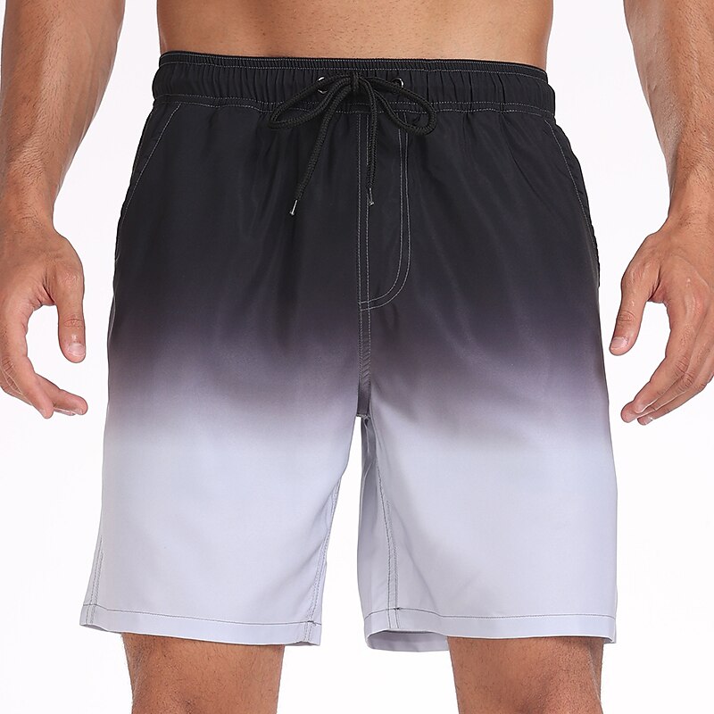 Herr Boardshorts Badkläder Badshorts Strand Simbassäng Andningsfunktion Snabb tork Löpning Fritid Snörning Elastisk midja Foder Lutning Knelängd Gymnastik Sportkläder Rodnande Rosa Blå Microelastisk 2025 - $17.99 –P7